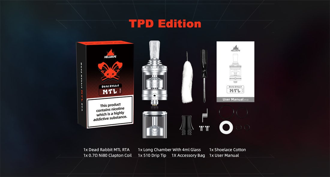 Hellvape Dead Rabbit MTL RTA Atomizer 4ml 10