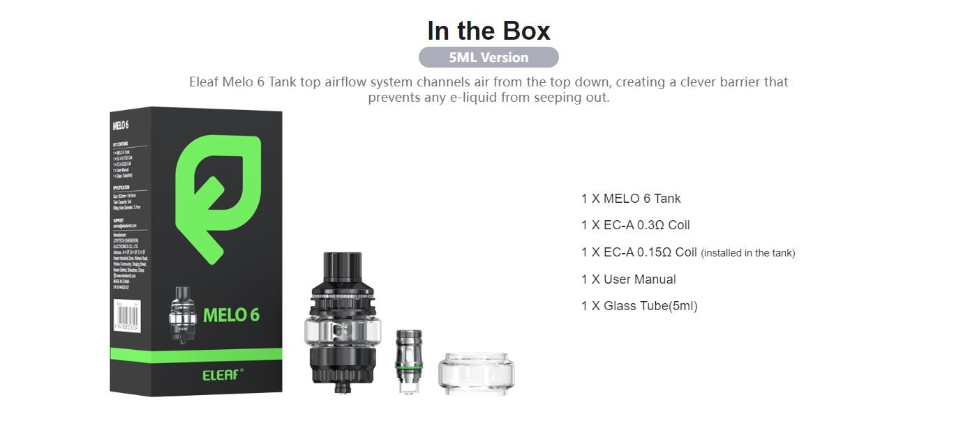 Eleaf Melo 6 Tank Atomizer 5ml 9