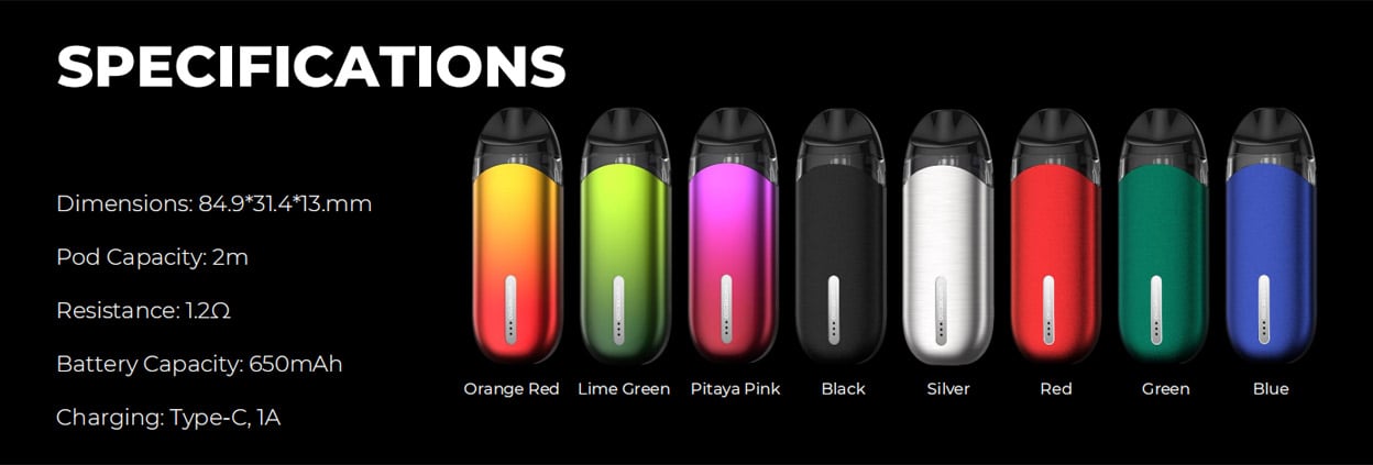 Vaporesso Zero S Pod System Kit 650mAh 2ml 3