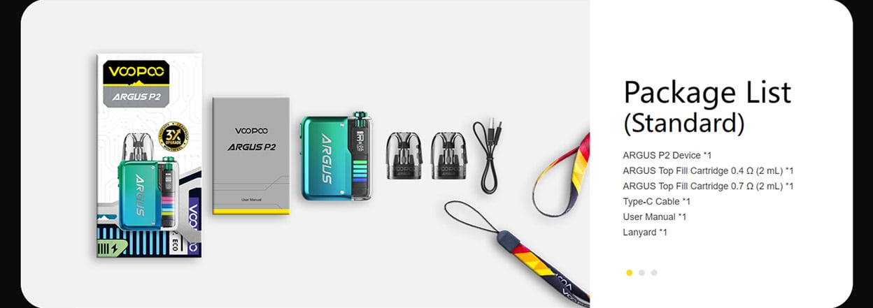 VOOPOO Argus P2 Pod System Kit 1100mAh 2ml 5