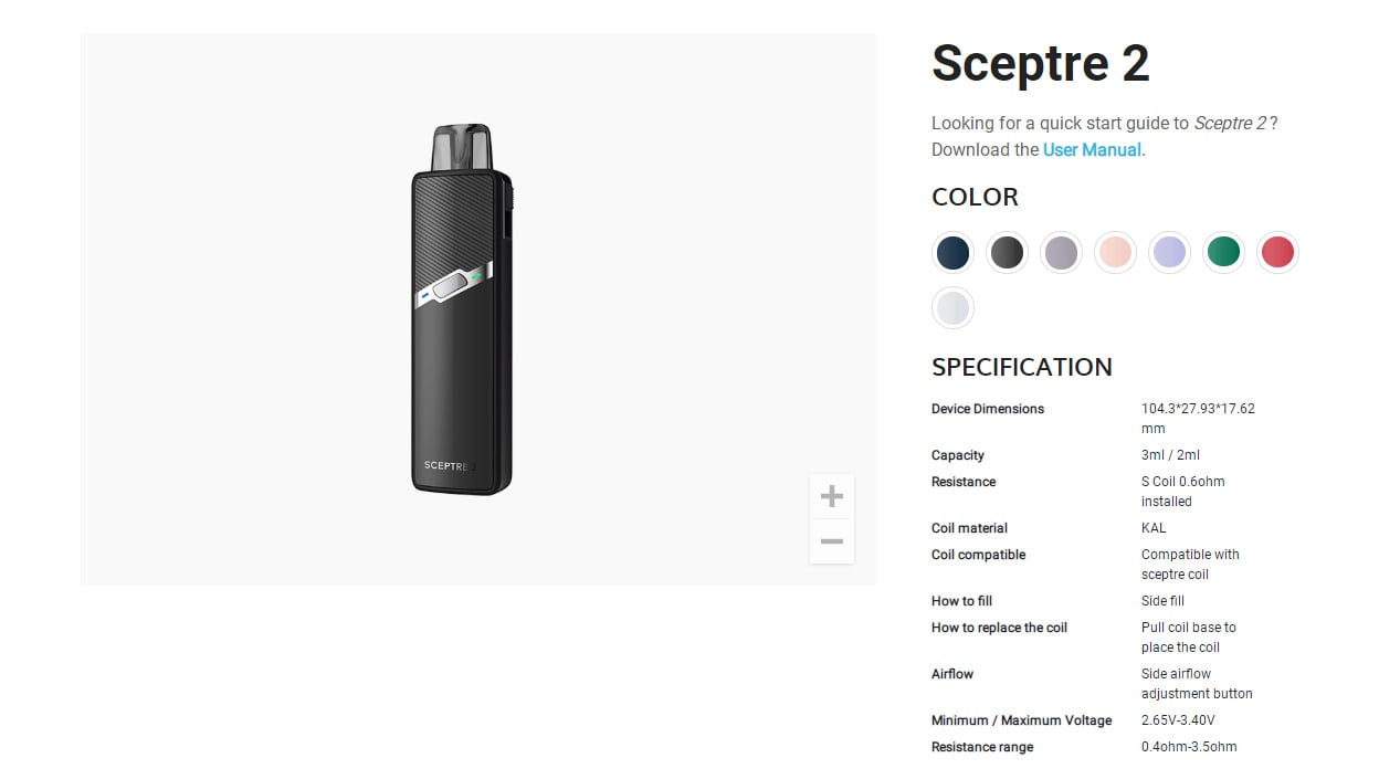 Innokin Sceptre 2 Pod Mod Kit 1400mAh 3ml 9