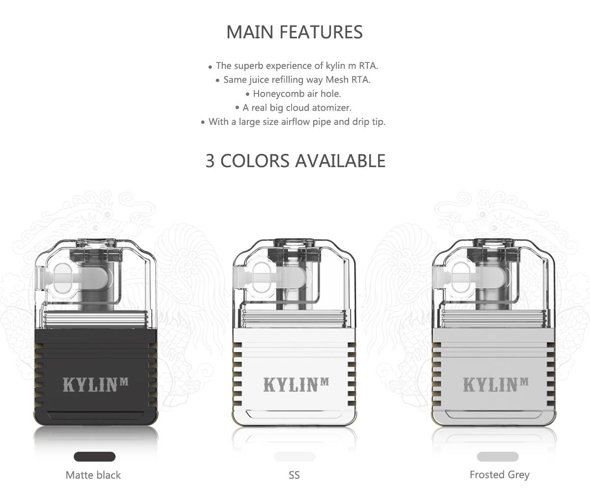 Vandy Vape Kylin M Tank 3ml for BB Style /Boro/Pulse AIO Kit 2