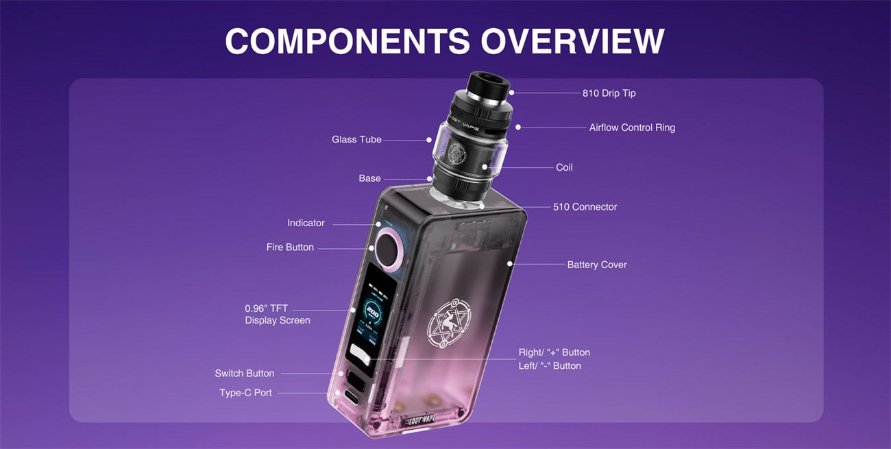 Lost Vape Centaurus N200 Mod Kit with Centaurus Sub Ohm Tank 5ml 21