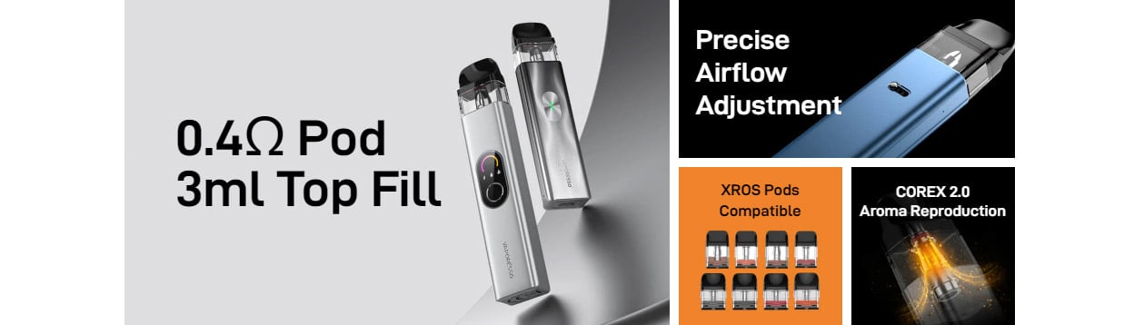 Vaporesso XROS 4 Mini Pod System Kit 1000mAh 3ml 3