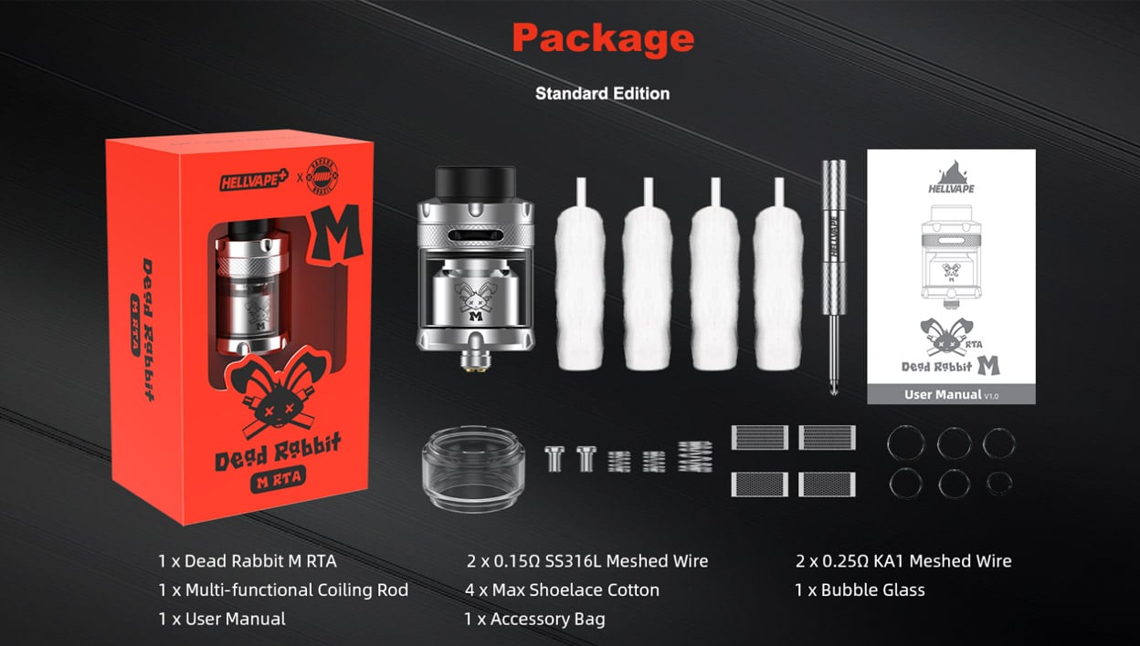 Hellvape Dead Rabbit M RTA Atomizer 4.5ml 9