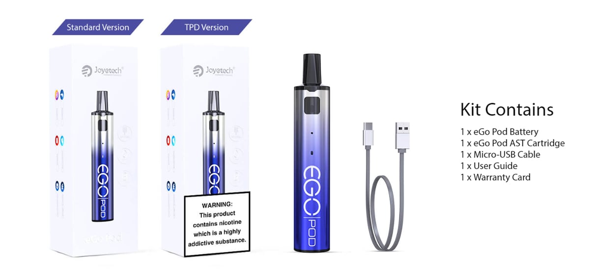 Joyetech eGo Pod System Kit AST Version 1000mAh 2ml 12