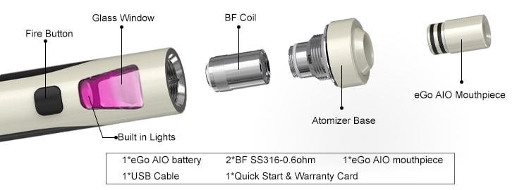 Joyetech eGo AIO 1500mAh Quick Start Kit (Gift Box) 4