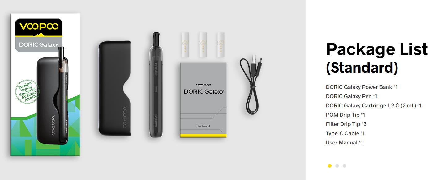 Voopoo Doric Galaxy Pod System Kit with PCC Box 500mAh+1800mAh 2ml 15