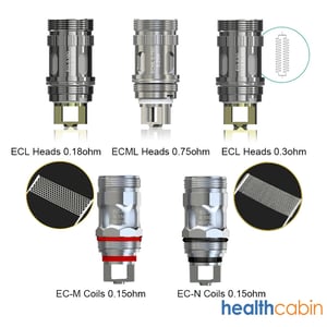 Eleaf EC Series Coil Heads for iSmoka Eleaf iJust S & iJust 2 & ijust 2 Mini & Melo & Melo 2 & Melo 3 & Melo 3 Mini & Pico & lemo 3 & Atlantis & Atlantis 2 & Atalantis Mega & Pico Plus & iJust ECM Tank & MELO 4 & MELO 3 Nano & Melo 6 Tank(5pcs/pack)