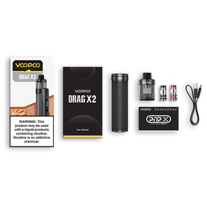 Voopoo Drag X2 80W Box Mod Kit with PnP X Cartridge DTL 5ml, Auto Power Off if no Operation for 10 Minutes