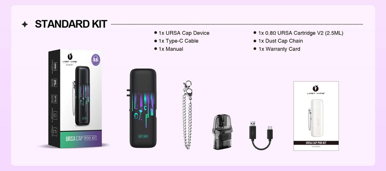 Lost Vape Ursa Cap Pod Kit 1000mAh 2.5ml 14