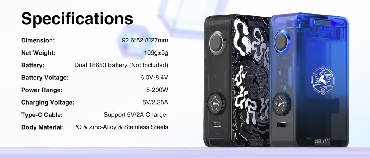 Lost Vape Centaurus P200 Box Mod (200W) 12