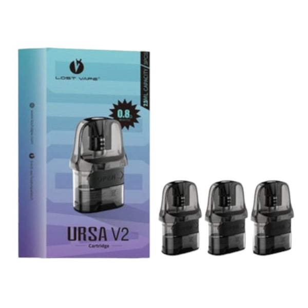 Lost Vape Ursa V2 Pod Cartridge for  Ursa Nano Kit / Ursa Baby Pod Kit / Ursa Pro Kit / Ursa Nano Pro / Ursa S Kit / Ursa Baby Pro Kit / Ursa Pocket Kit / Ursa Nano Air Kit / Ursa Nano 2 Kit / Ursa Cap Kit / Epoch Kit 2.5ml (3pcs/pack)