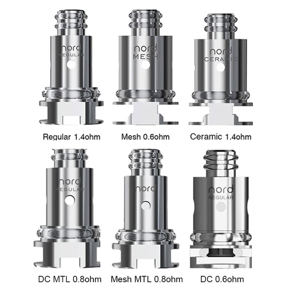 SMOK Nord Coil for Priv N19 Kit, Vape Pen Nord 19 kit, Vape Pen Nord 22 Kit, Nord Aio 19 Kit, Nord Aio 22 Kit, Alike Kit, Nord 2 Kit, Fetch Mini Kit, RPM40 Kit, Nord Kit, Nord 50W Kit ,Nord Pro Kit ,Stick N18 Kit (5pcs/pack)