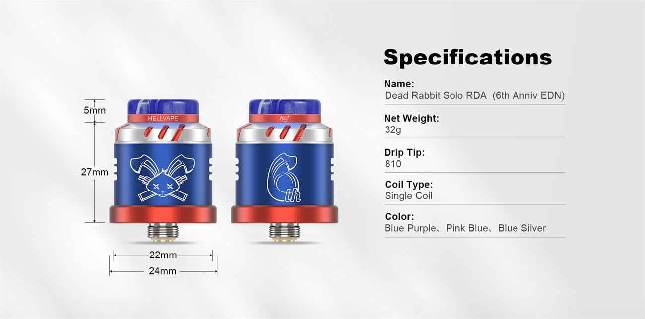 Hellvape Dead Rabbit Solo RDA 22mm (6th Anniv EDN) 4