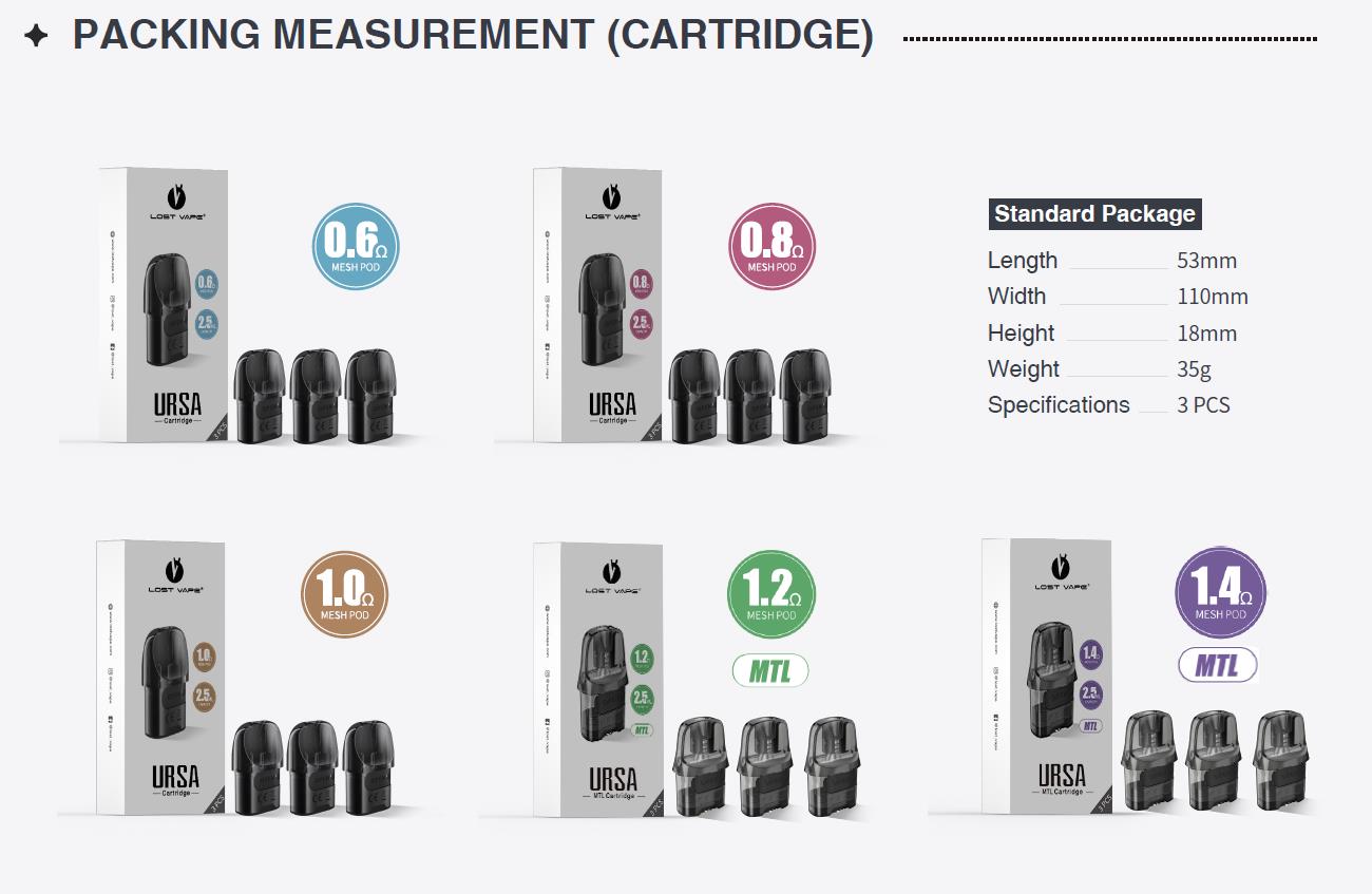 Lost Vape Ursa Nano 2 Pod System Kit 900mAh 2.5ml / 2ml 7