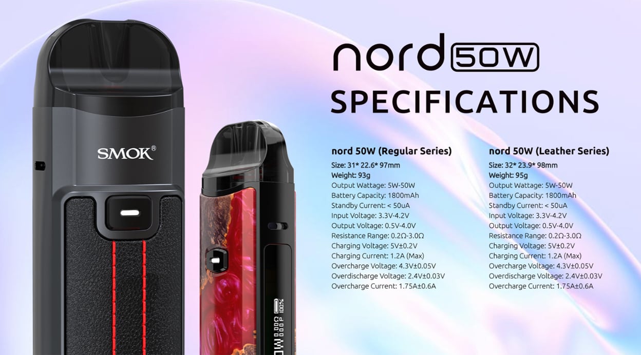 SMOK Nord 50W Pod System Kit 1800mAh 4.5ml 11