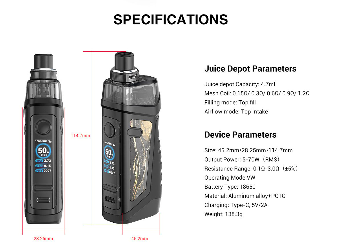 Vandy Vape Jackaroo 18650 Pod Kit 4.7ml 14