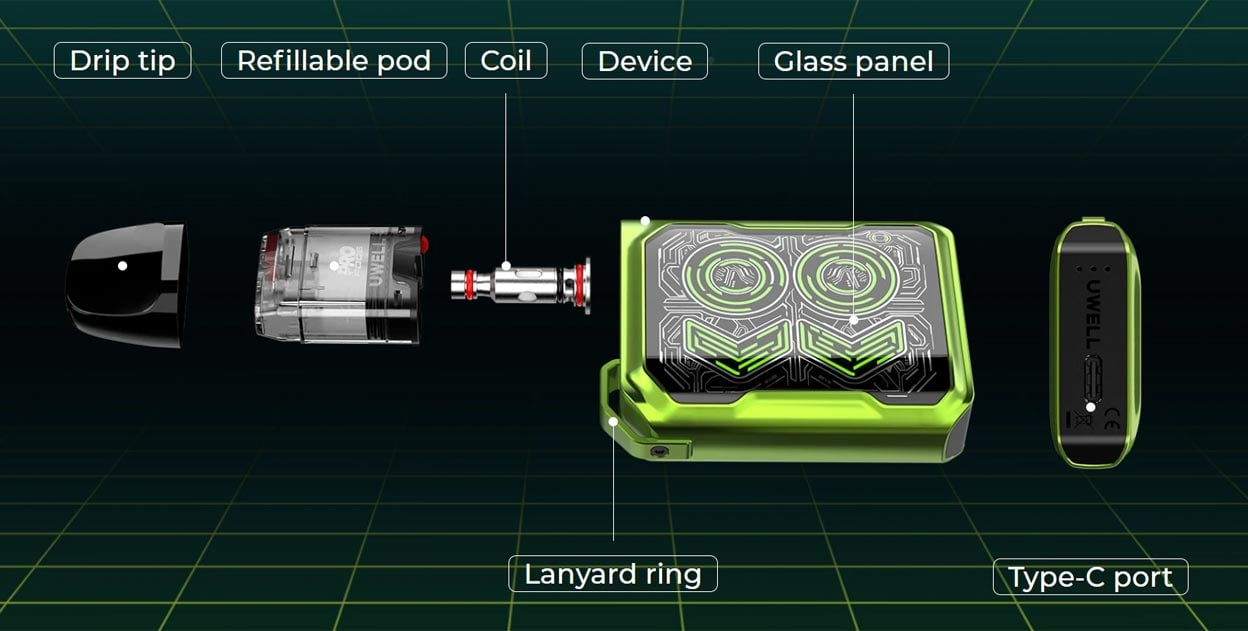 Uwell Caliburn GK2 Pod System Kit 690mAh 2ml 2