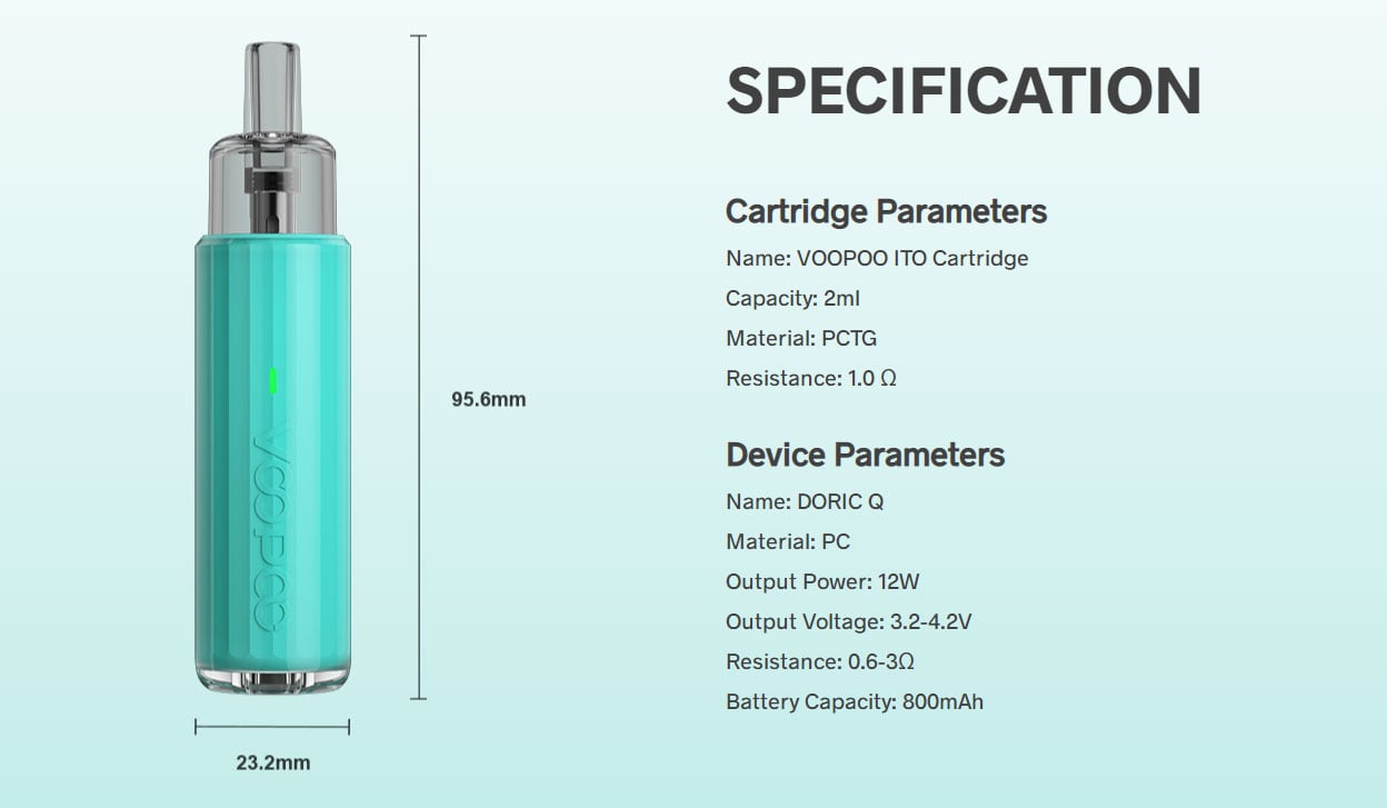 VOOPOO Doric Q Pod System Kit 800mAh 2ml 14