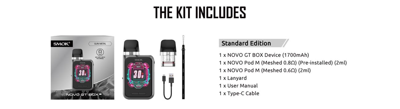 Smok Novo GT Box Pod System Kit 1700mAh 2ml 11