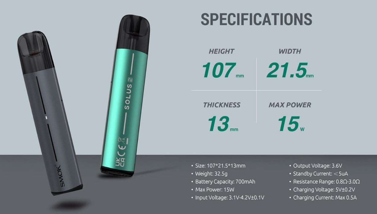 SMOK Solus 2 Pod System Kit 700mAh 2.5ml 6