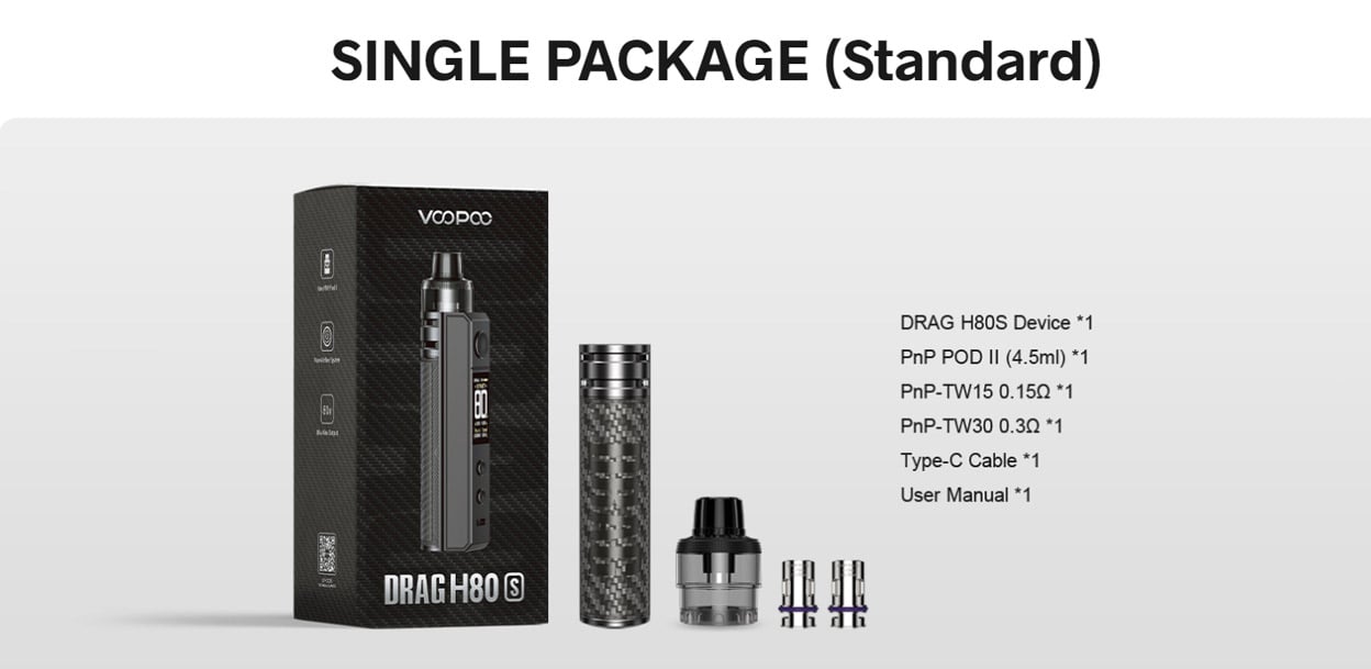 VOOPOO Drag H80S Mod Kit with PNP Pod II 4.5ml 15