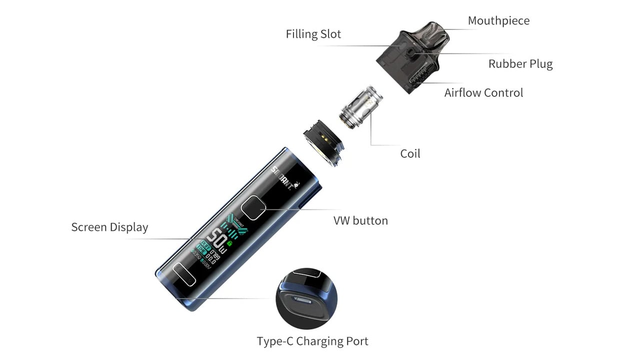 Smoant Charon T50 Pod Mod Kit 1500mAh 4ml 10