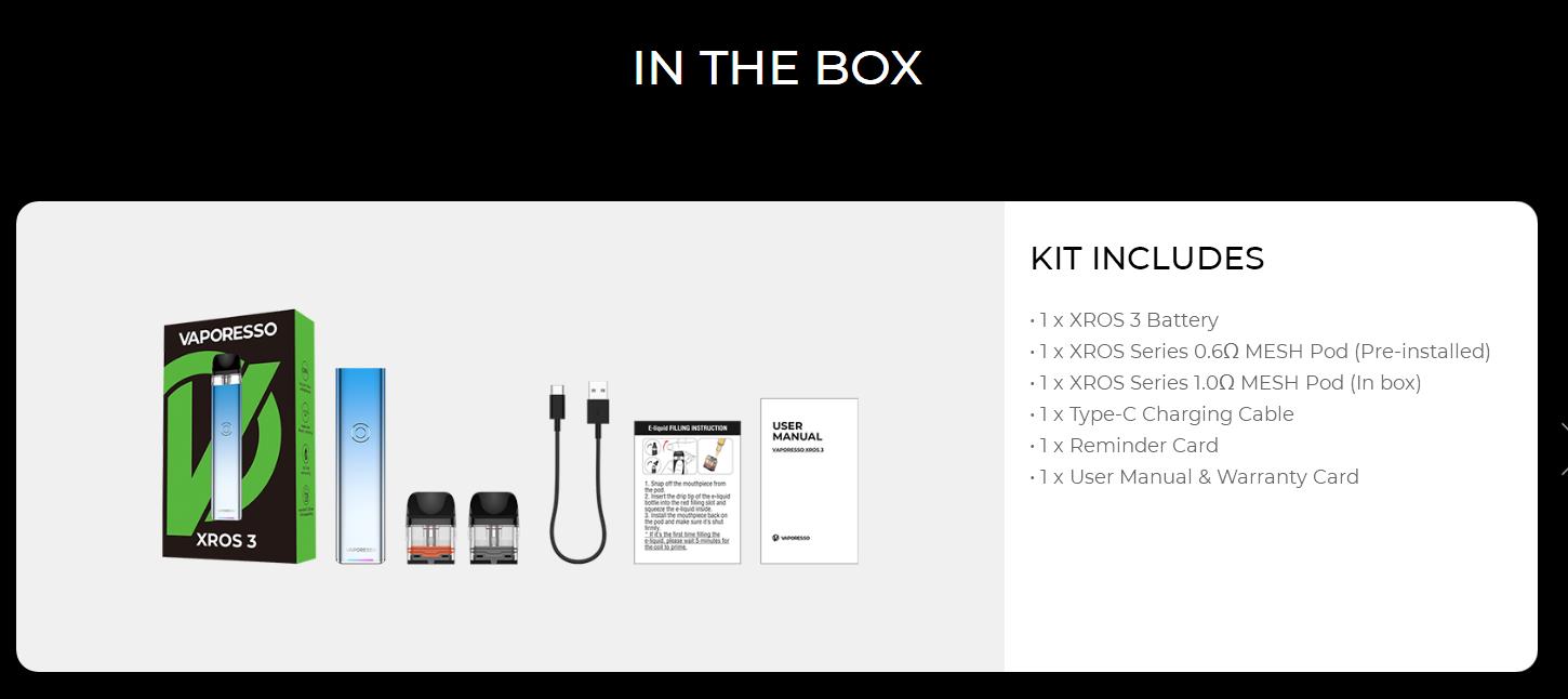 Vaporesso XROS 3 Pod System Kit 1000mAh 2ml 13