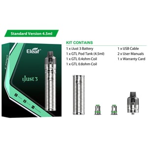 Eleaf iJust 3 Starter Kit GTL Pod Tank 3000mAh 4.5ml