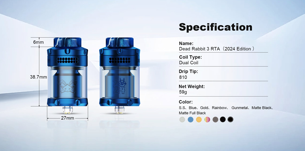 Hellvape Dead Rabbit 3 RTA Atomizer 5.5ml (2024 Edition) 8