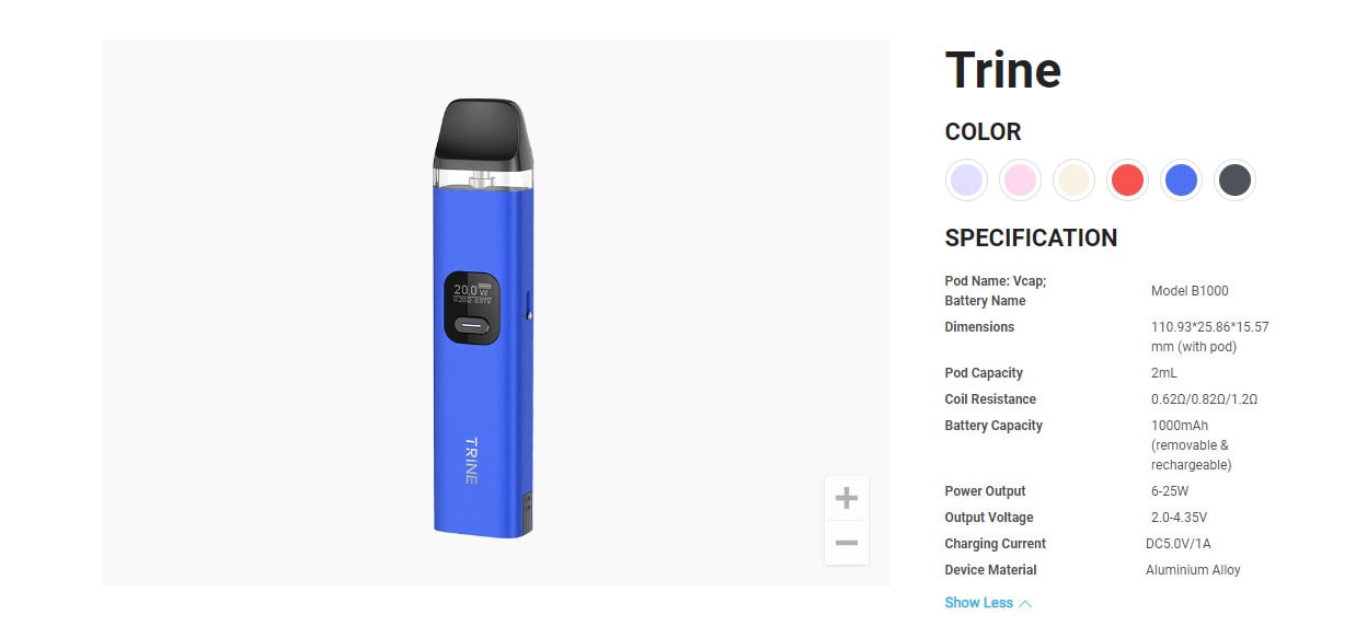 Innokin Trine Pod System Kit 1000mAh 2ml 11