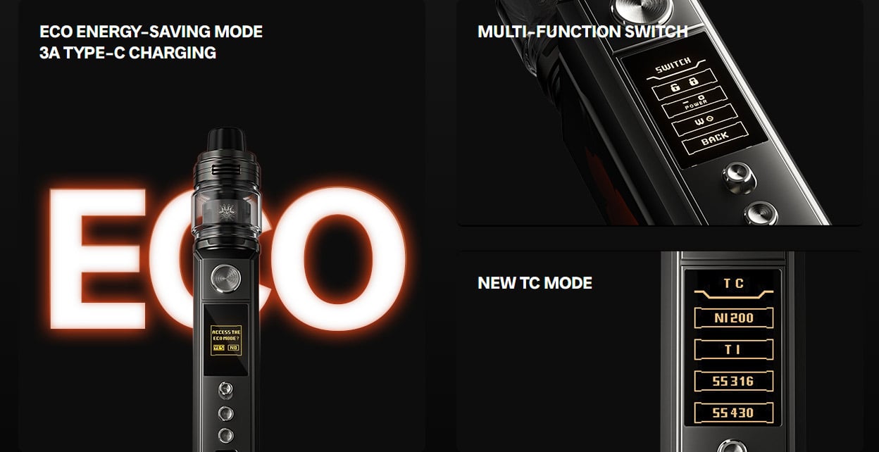 Voopoo Drag 4 Box Mod Kit with Uforce-L Tank Atomizer 4ml 5