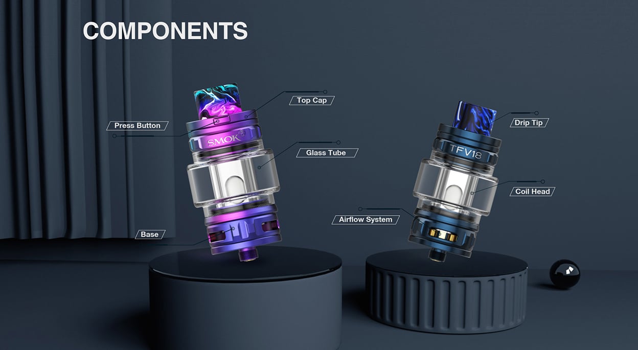 SMOK TFV18 Tank Atomizer with Child-Proof 7.5ml 5