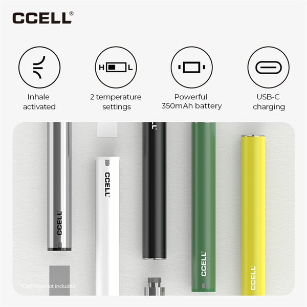 CCELL M3 Plus 510 Vaporizer Battery 350mAh - 画像 (3)