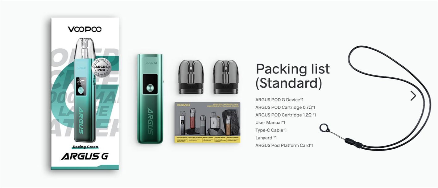 VOOPOO Argus G Pod System Kit 1000mAh 2ml 13