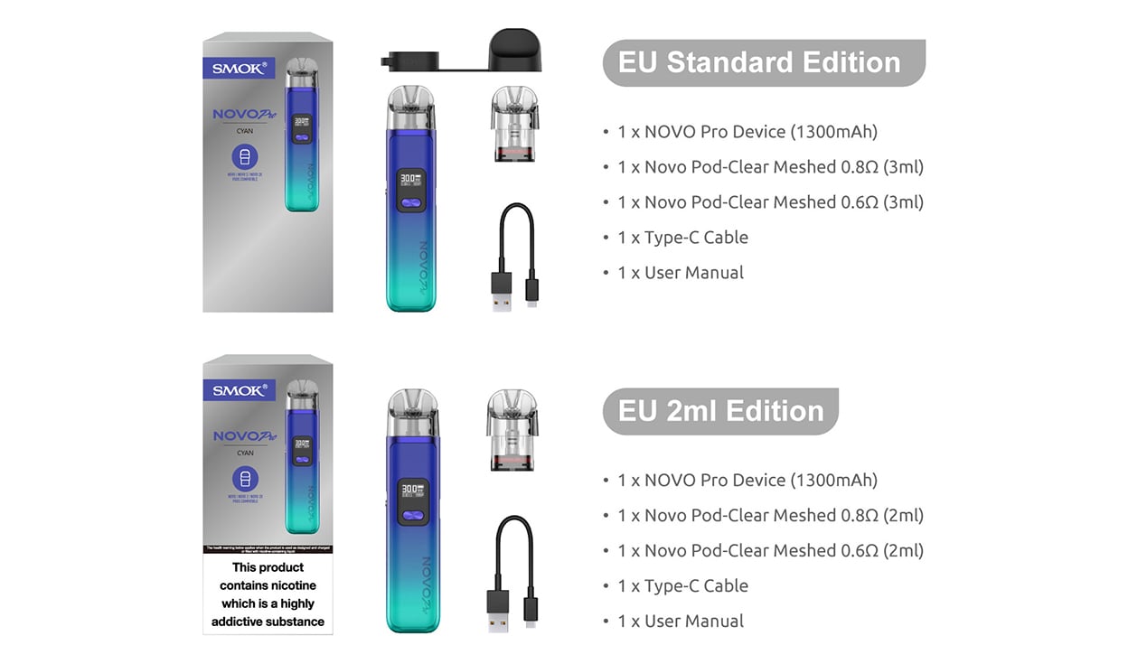 SMOK NOVO Pro Pod System Kit 1300mAh 3ml 14