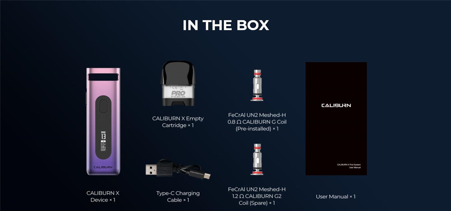 Uwell Caliburn X Pod System Kit 850mAh 3ml, Auto Power Off if no Operation for 8 Minutes 14