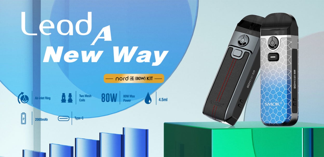 SMOK Nord 4 80W Pod System Kit 2000mAh 4.5ml 2