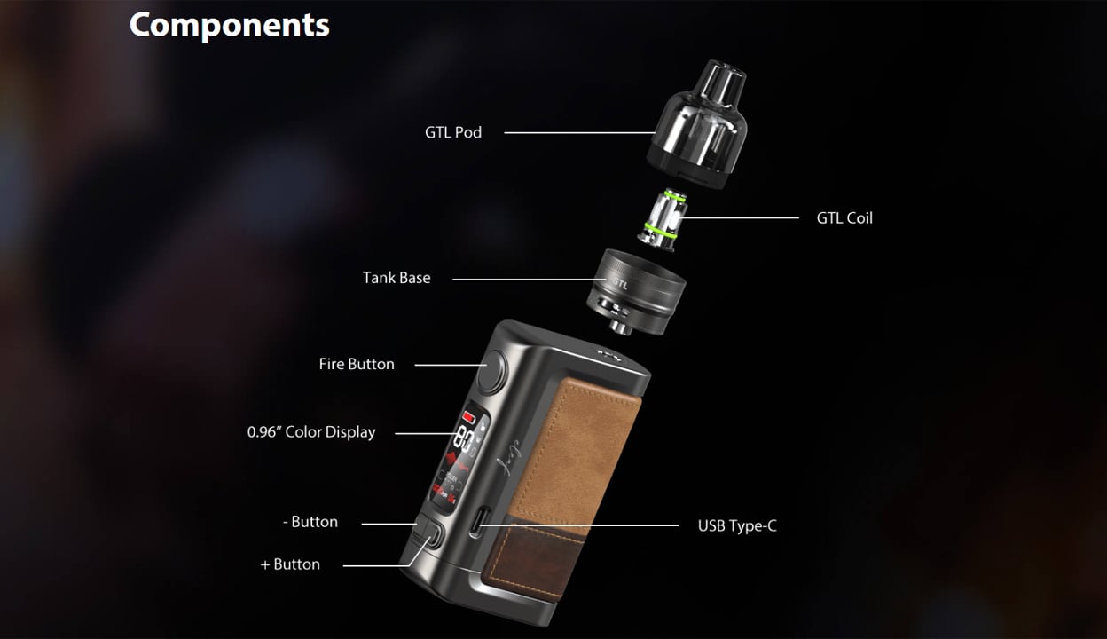 Eleaf iStick Power 2 80W Box Mod Kit with GTL Pod Tank Atomizer 5000mAh 4.5ml 14