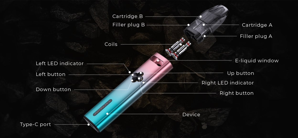 Uwell Caliburn Explorer Pod System Kit 1000mAh 4ml 11