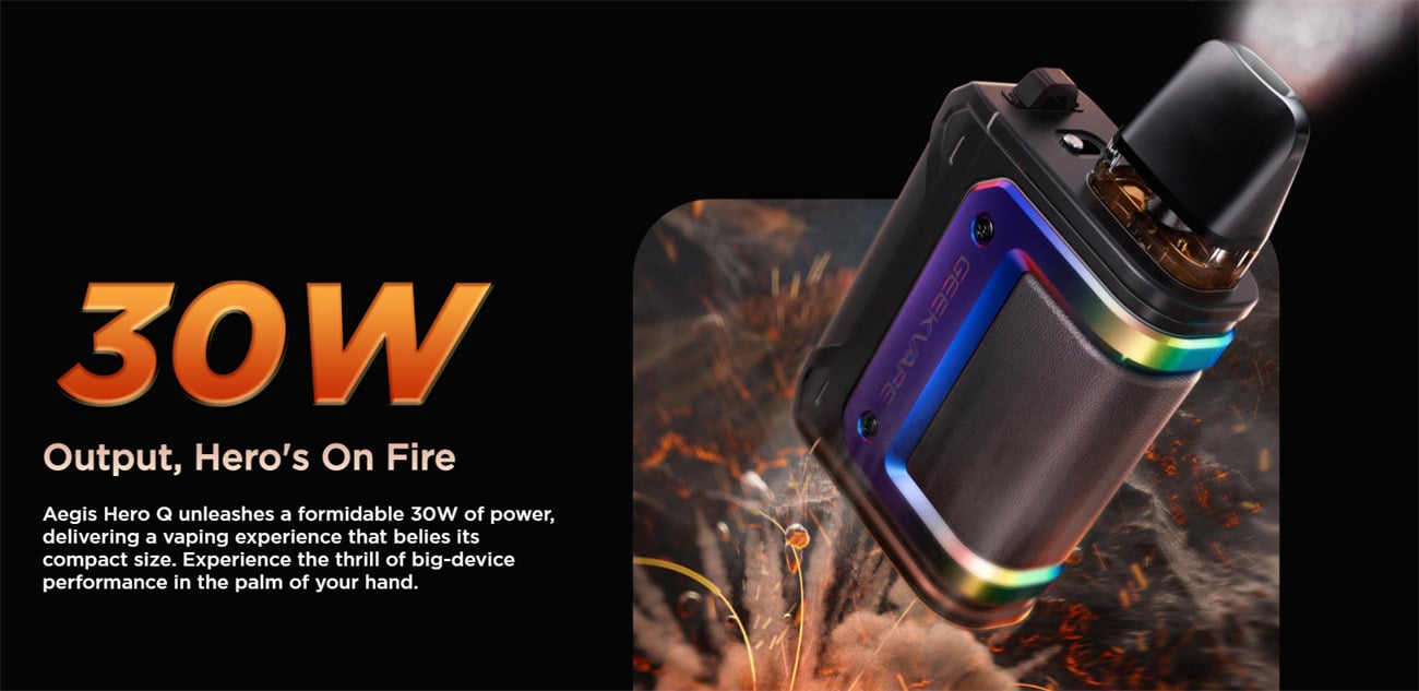 Geekvape Aegis Hero Q Pod Kit 1300mAh (Max 30W) 2ml 7