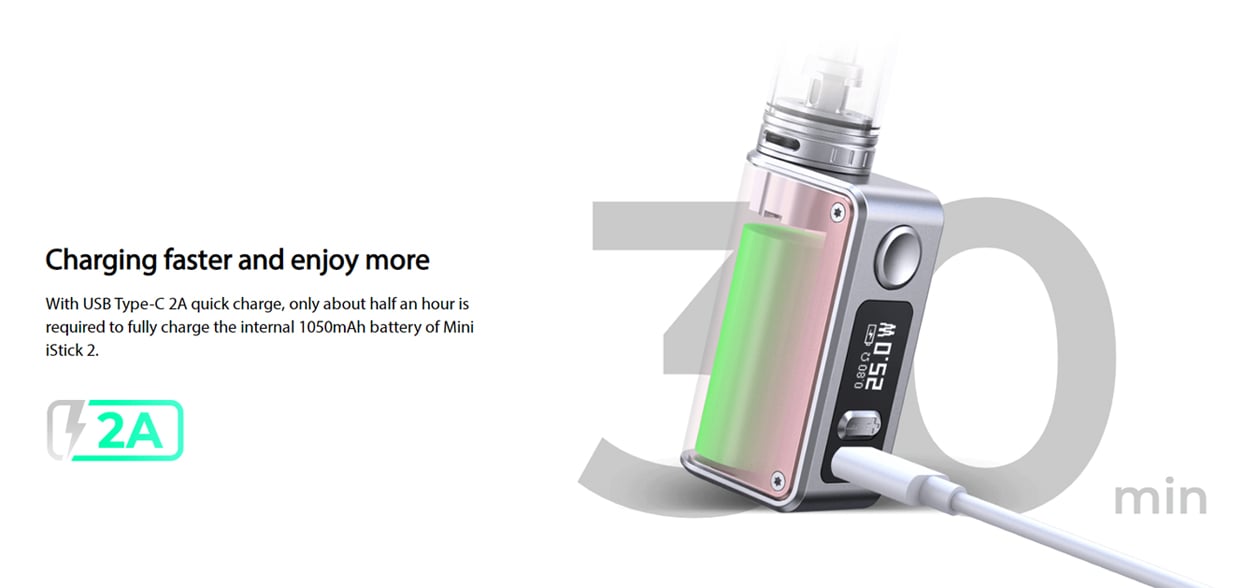 Eleaf Mini iStick 2 25W Box Mod Kit with GS Air 4 Tank Atomizer 1050mAh 2ml / 2.5ml 10