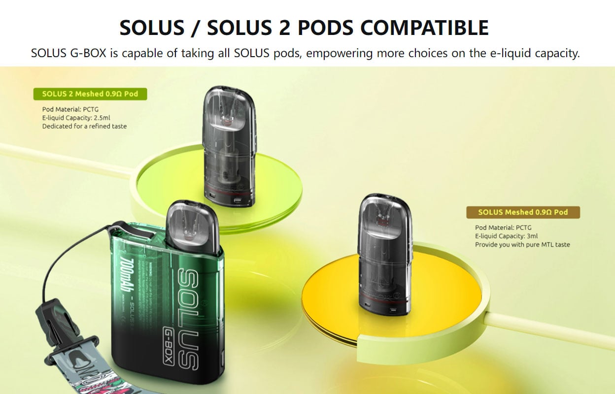 SMOK Solus G-Box Pod System Kit 700mAh 2.5ml 12