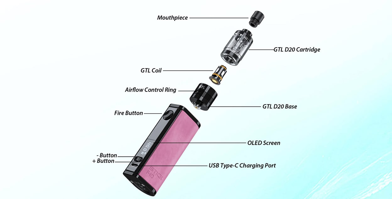 Eleaf iStick i40 Box Mod Kit with GTL D20 Tank Atomizer 2600mAh 3ml 10