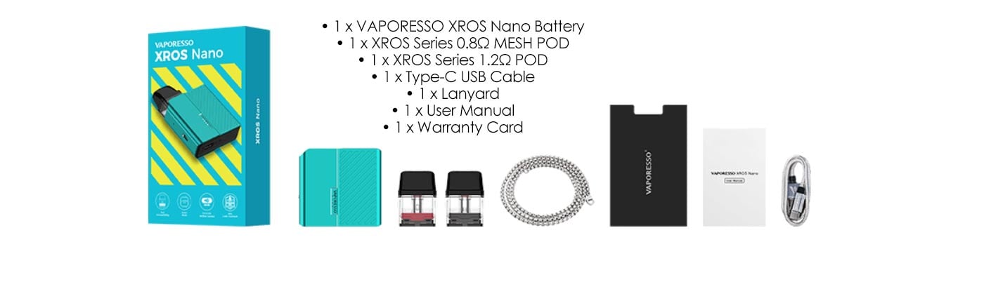 Vaporesso Xros Nano Pod System Kit 1000mAh 2ml 8