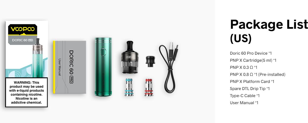 VOOPOO Doric 60 Pro Pod Kit 2500mAh 5ml 6