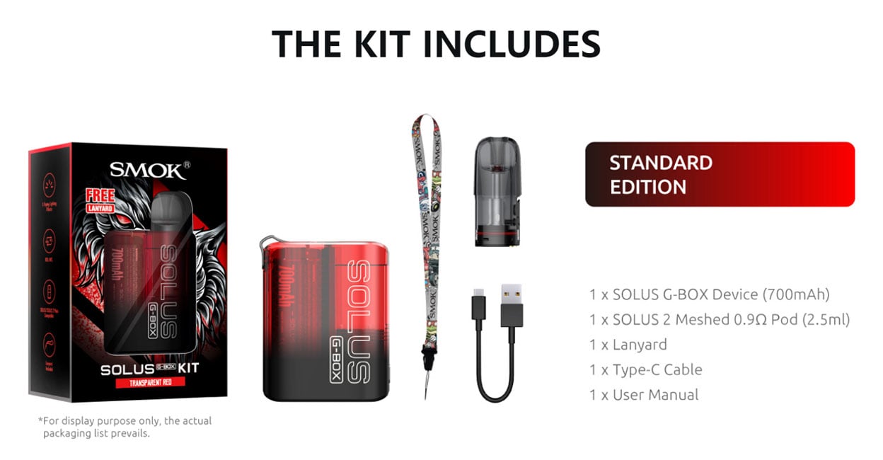 SMOK Solus G-Box Pod System Kit 700mAh 2.5ml 3