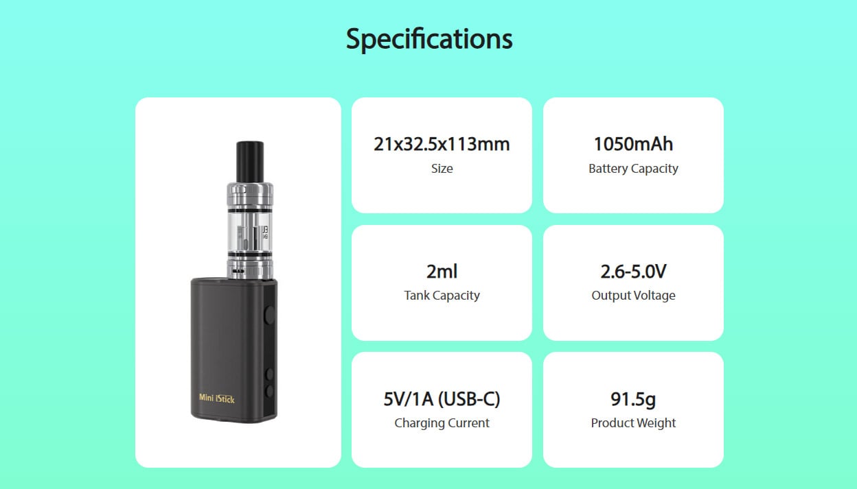 Eleaf Mini iStick 20W Box Mod Kit with En Drive Tank Atomizer 1050mAh 2ml 10