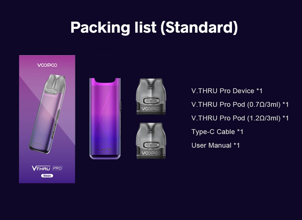 Voopoo V.THRU Pro Pod System Kit 900mAh 3ml 14